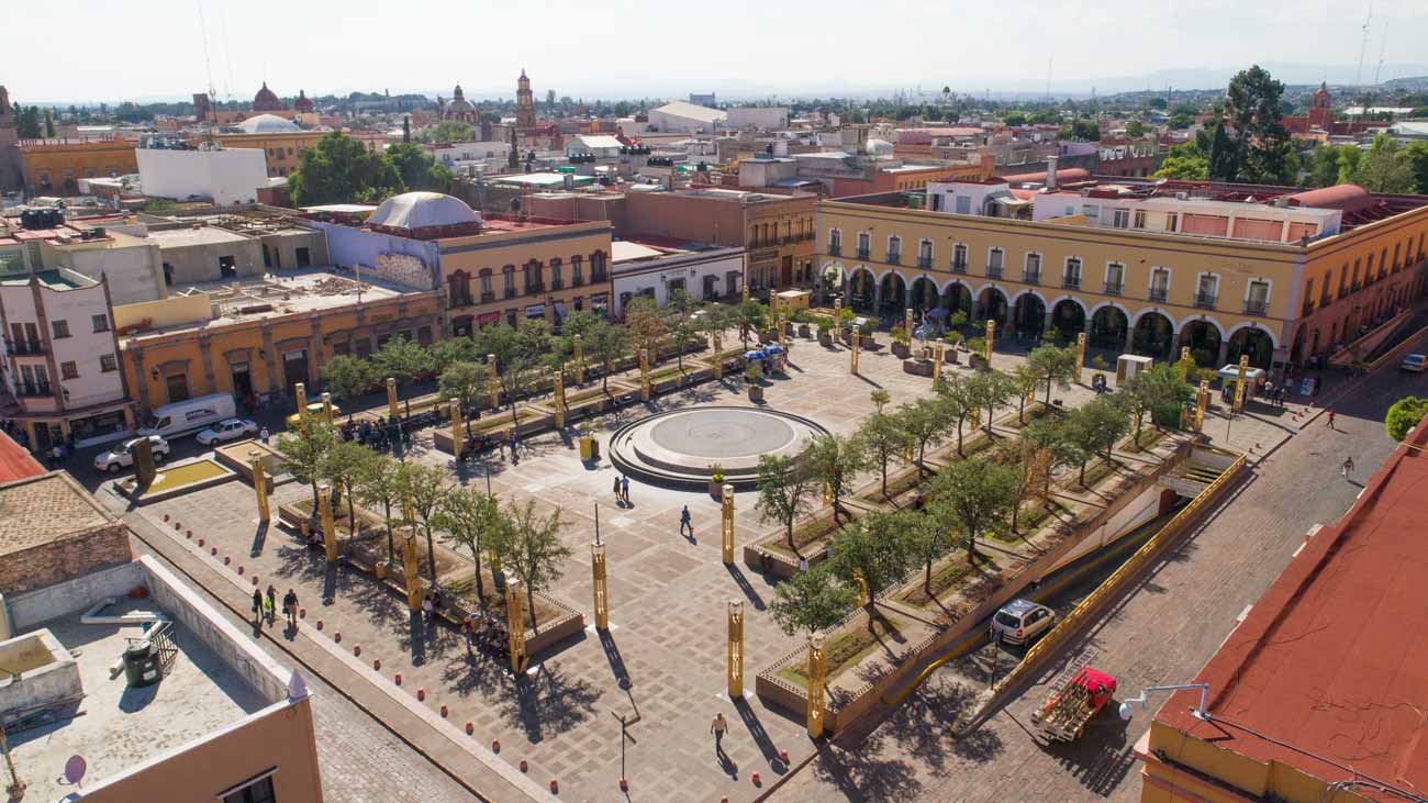 Plaza de la Constitución en Querétaro.